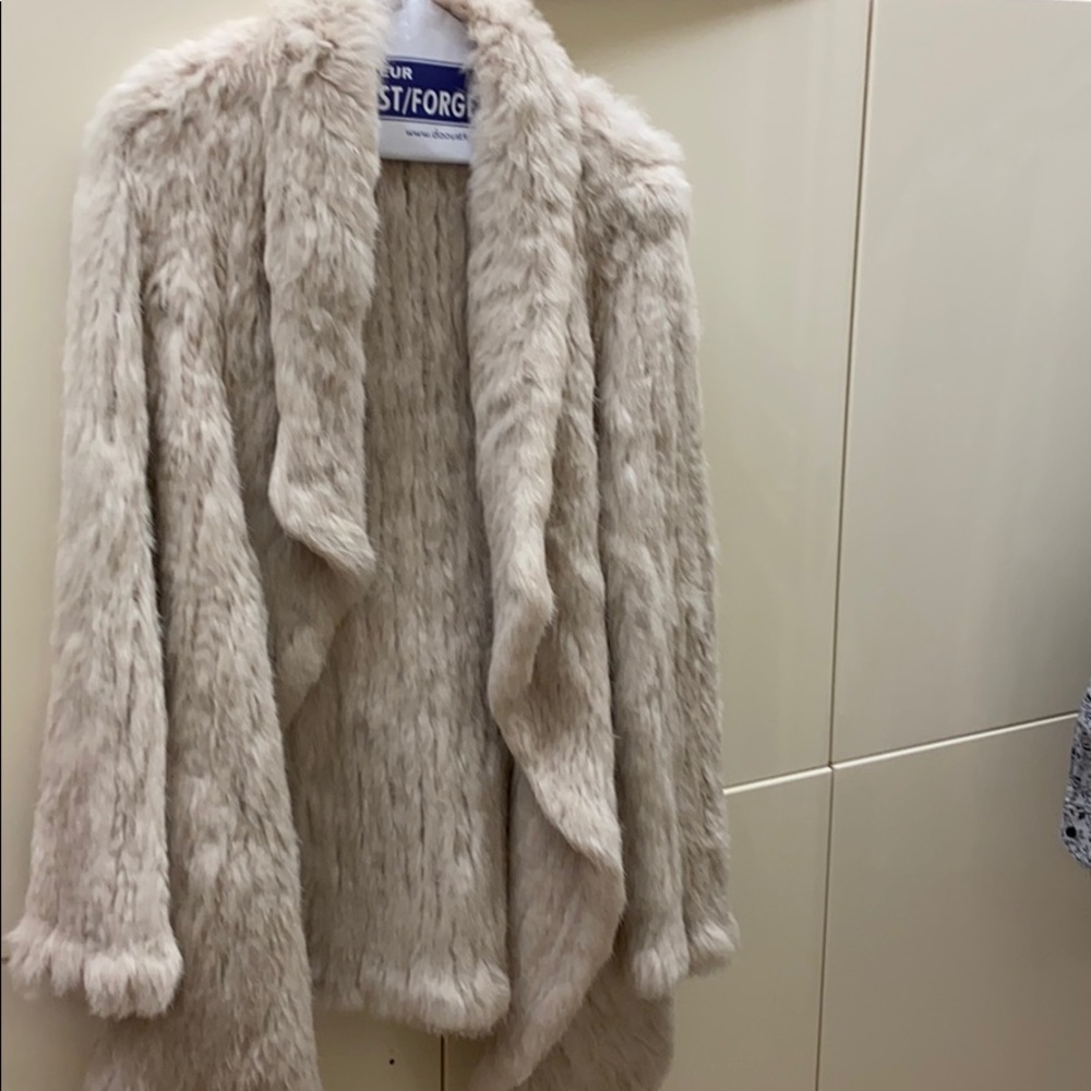 June rabbit fur short coat